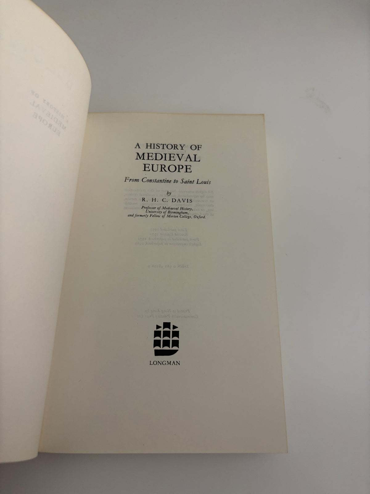 A History of Medieval Europe