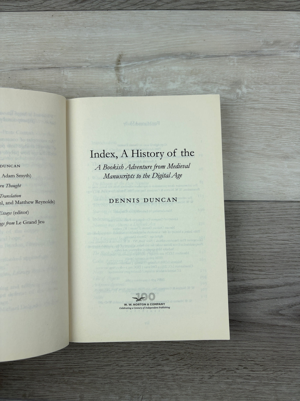 Index, A History of the