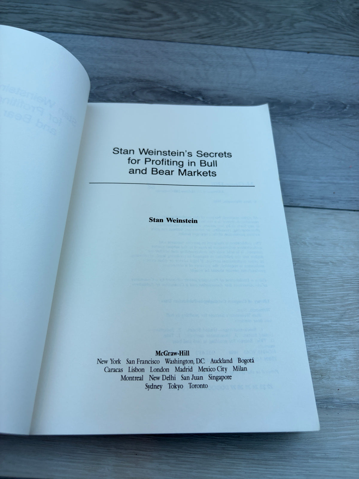Stan Weinstein's Secrets for Profiting in Bull and Bear Markets