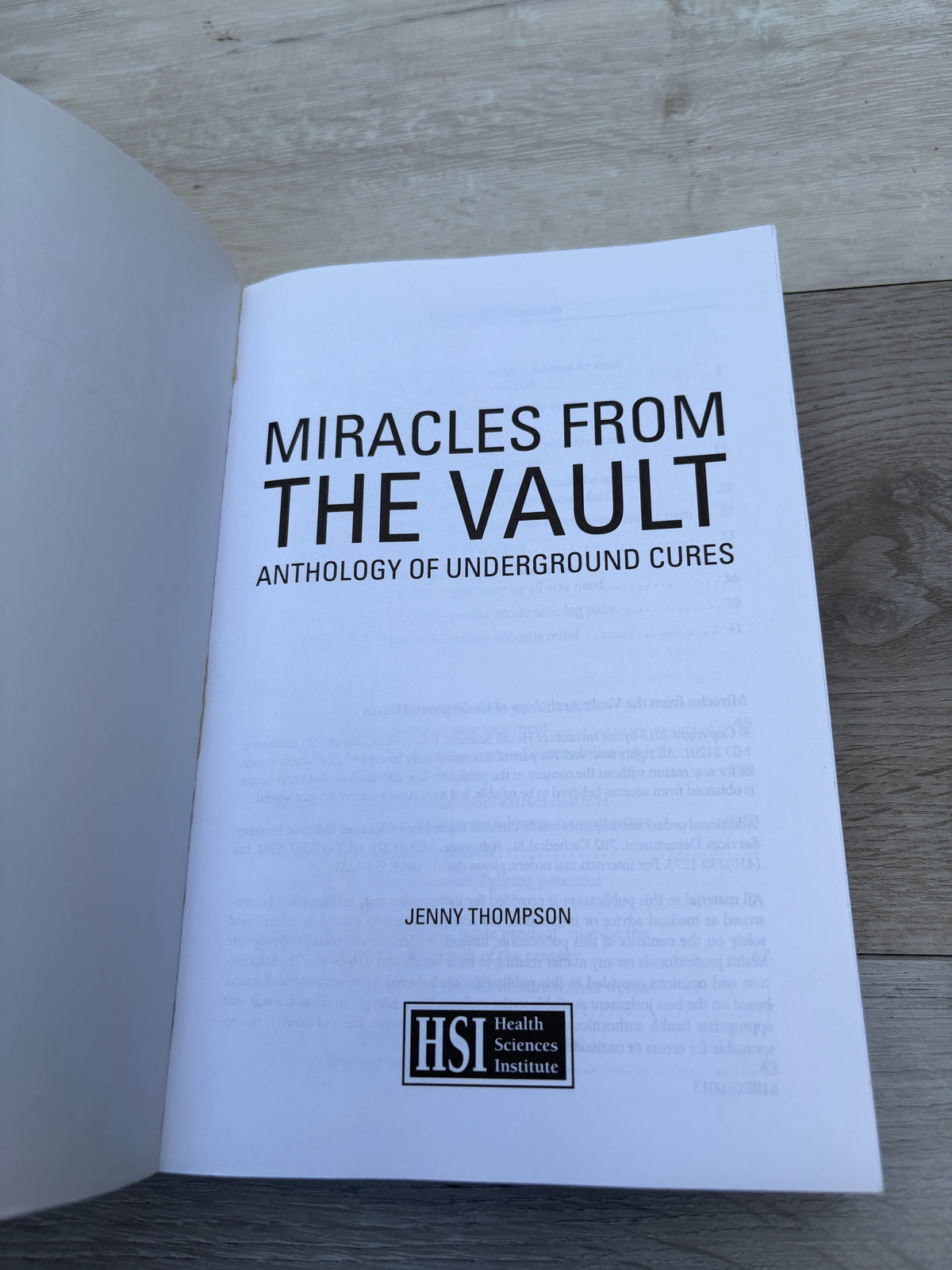 Miracles from the Vault: Anthology of Underground Cures