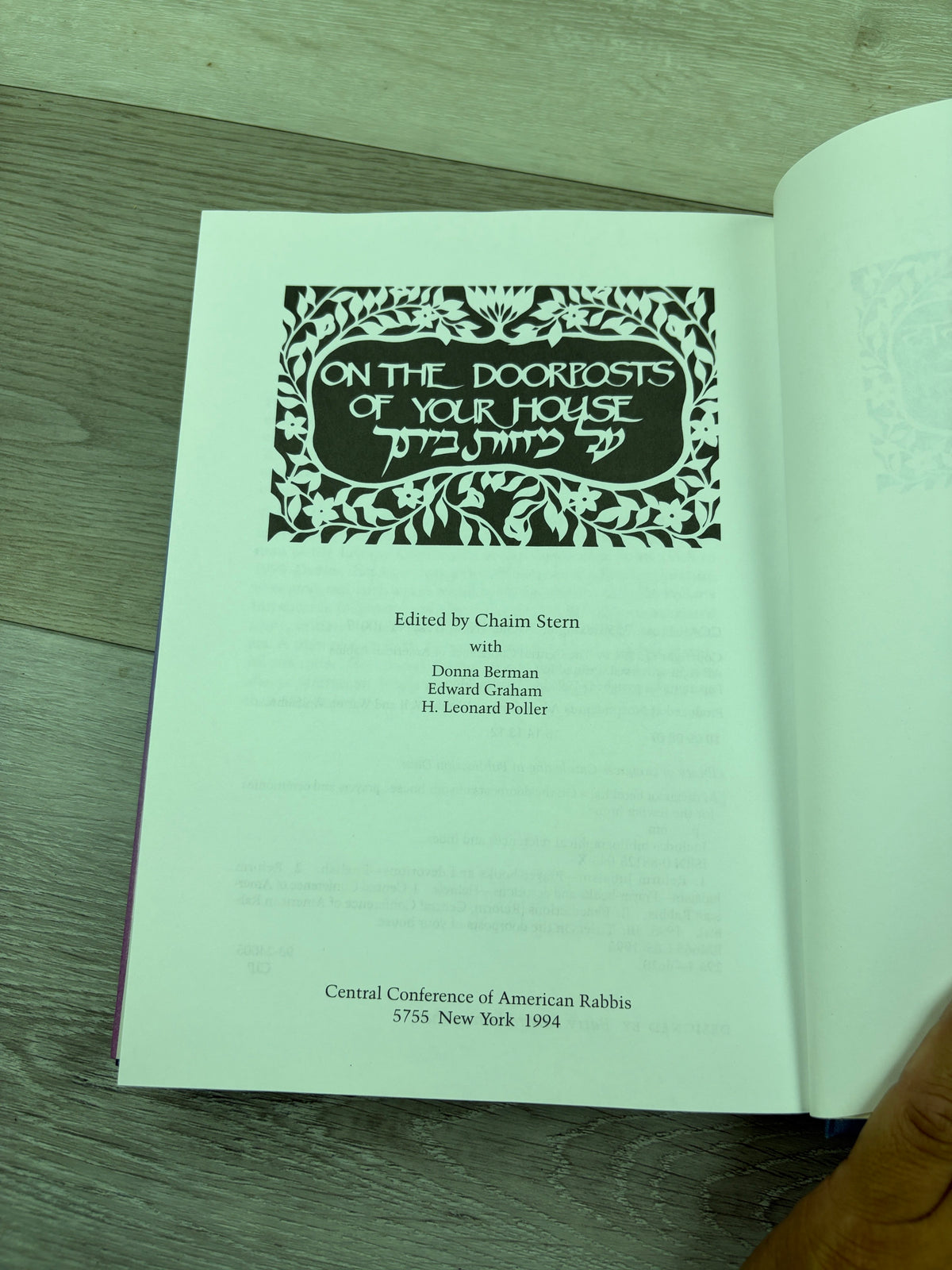 On the Doorposts of Your House: Prayers and Ceremonies for the Jewish Home
