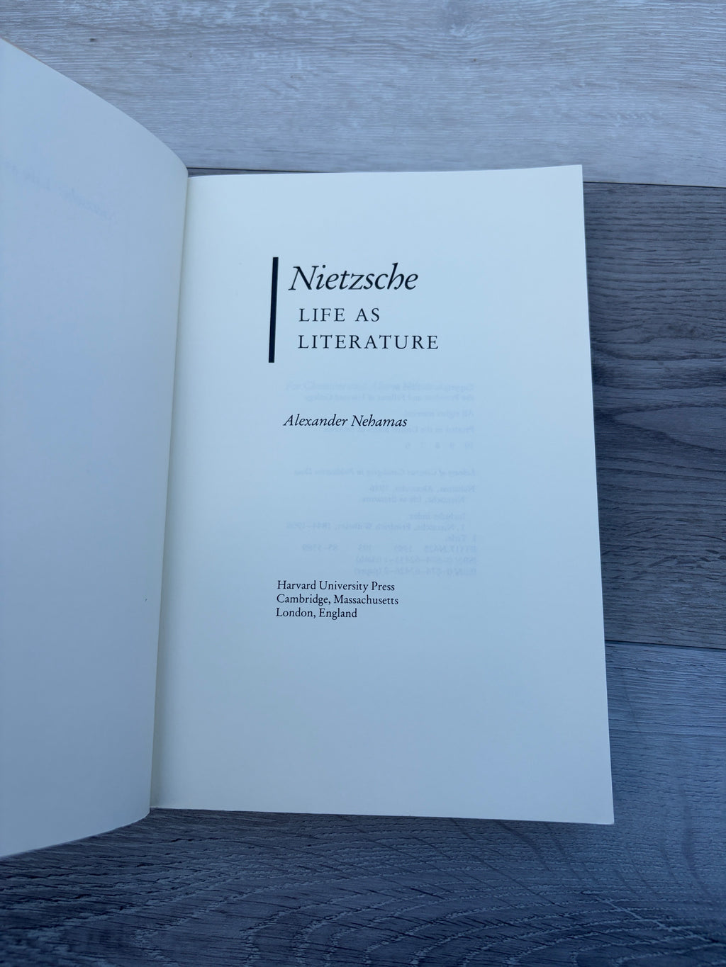 Nietzsche: Life as Literature