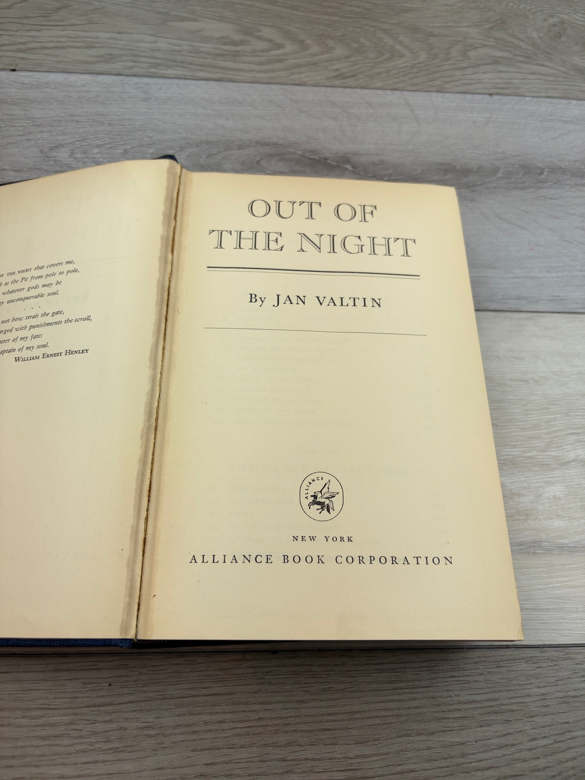 Out of the Night, comes with “Truth About Jan Valtin” pamphlet
