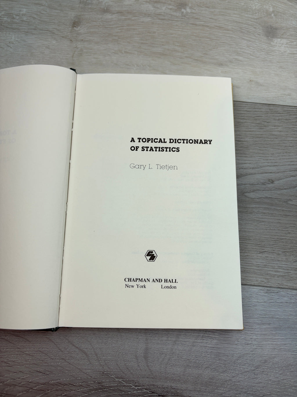 A Topical Dictionary of Statistics