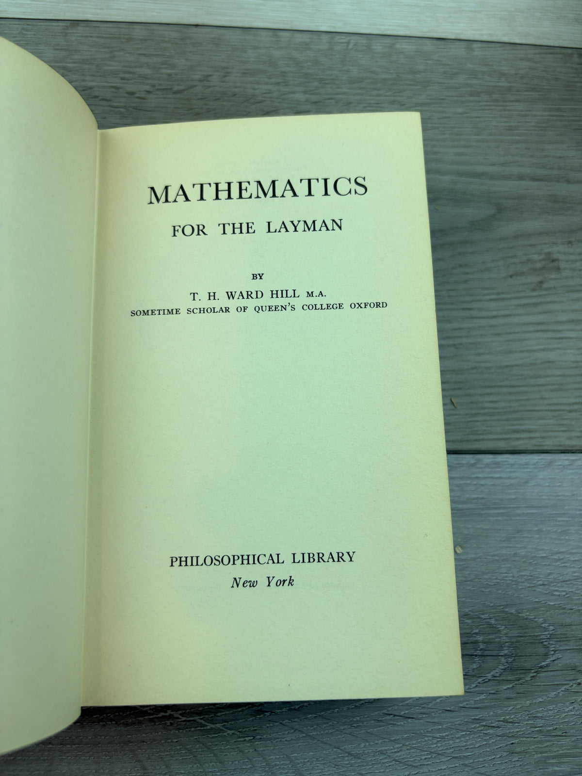 Mathematics for the Layman