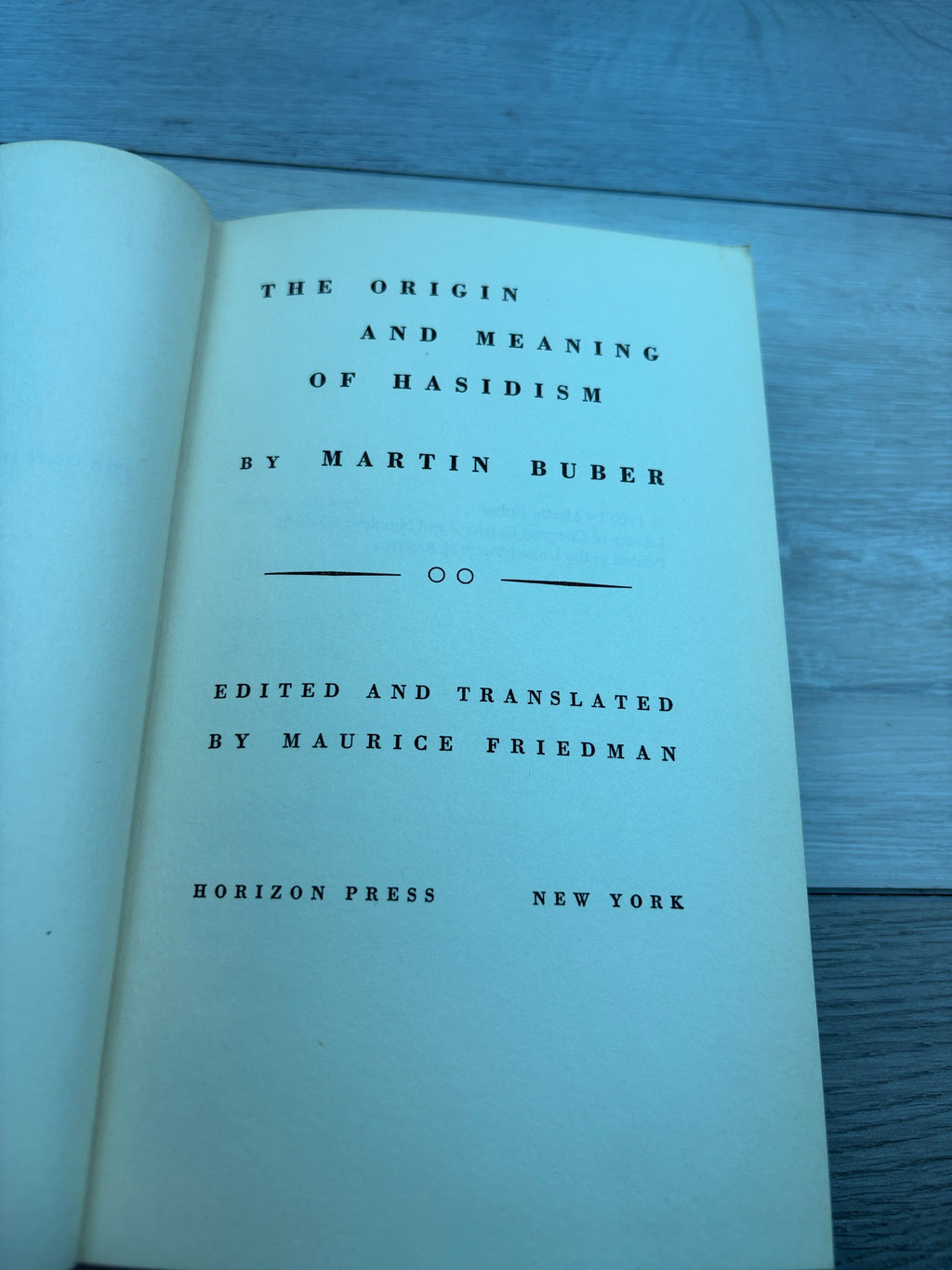 The Origin and Meaning of Hasidism
