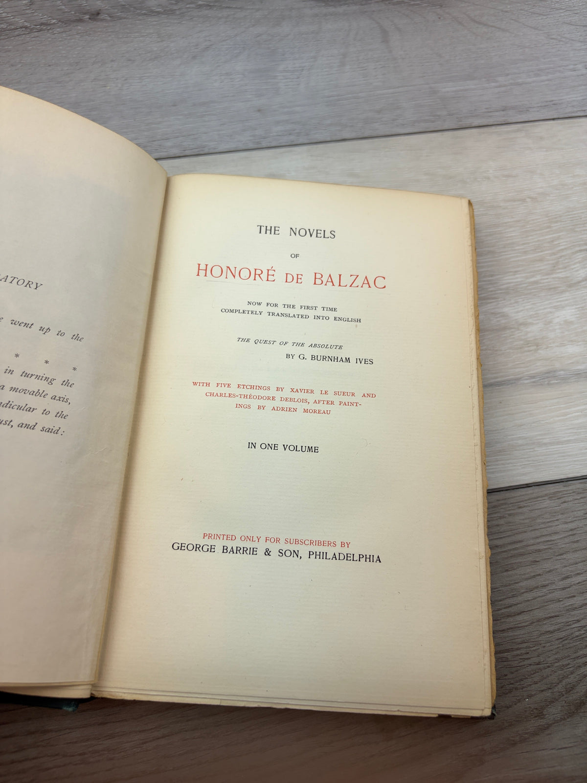 The Novels of Honoré de Balzac