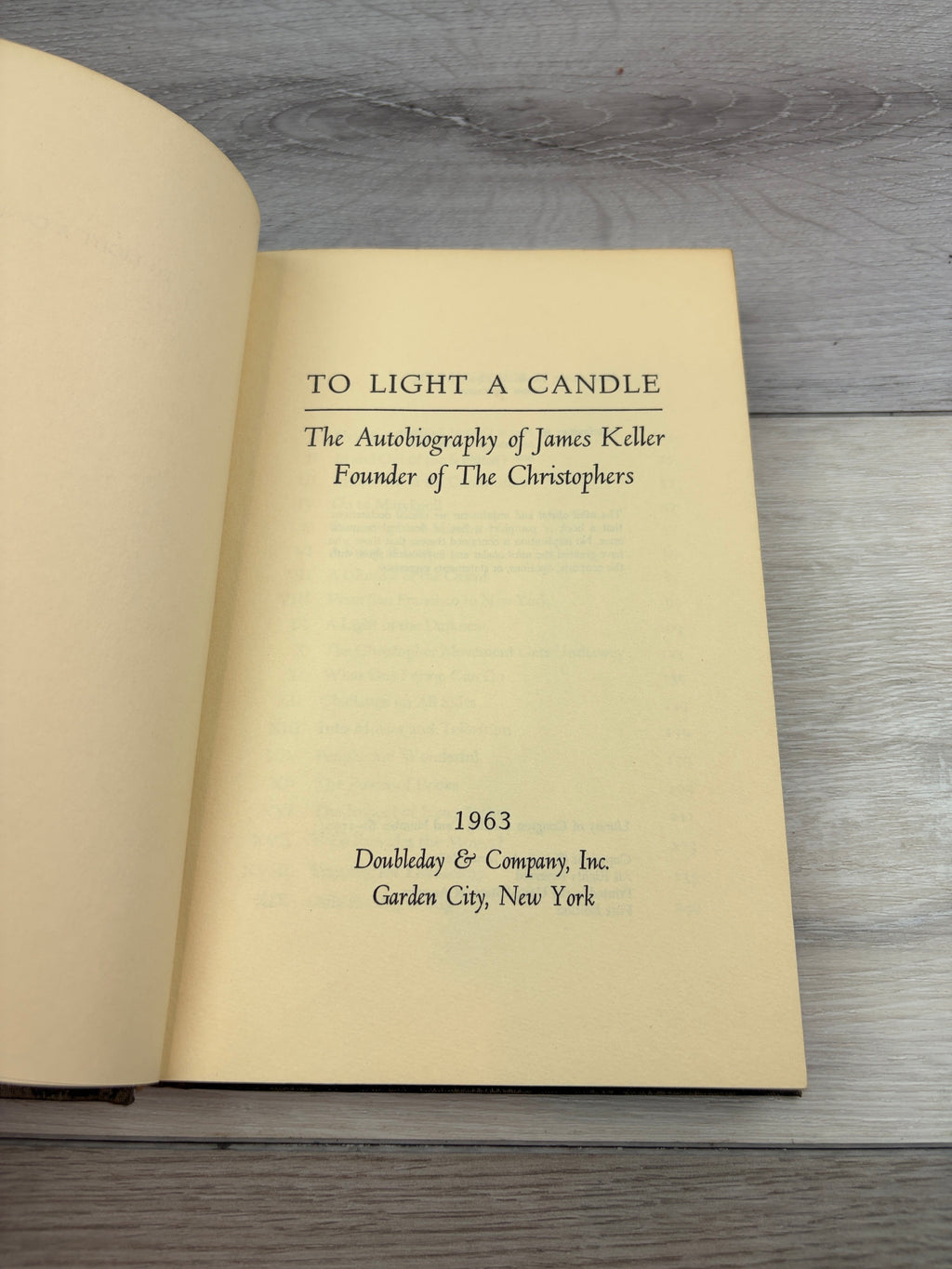 To Light a Candle: The Autobiography of James Keller, Founder of The Christophers