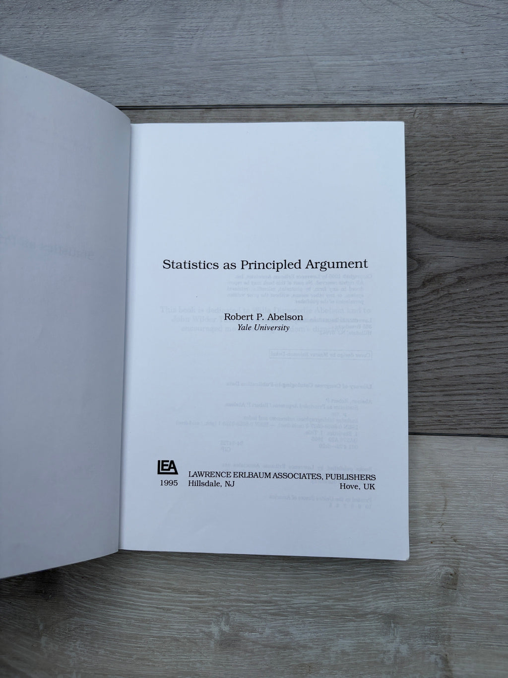 Statistics as Principled Argument