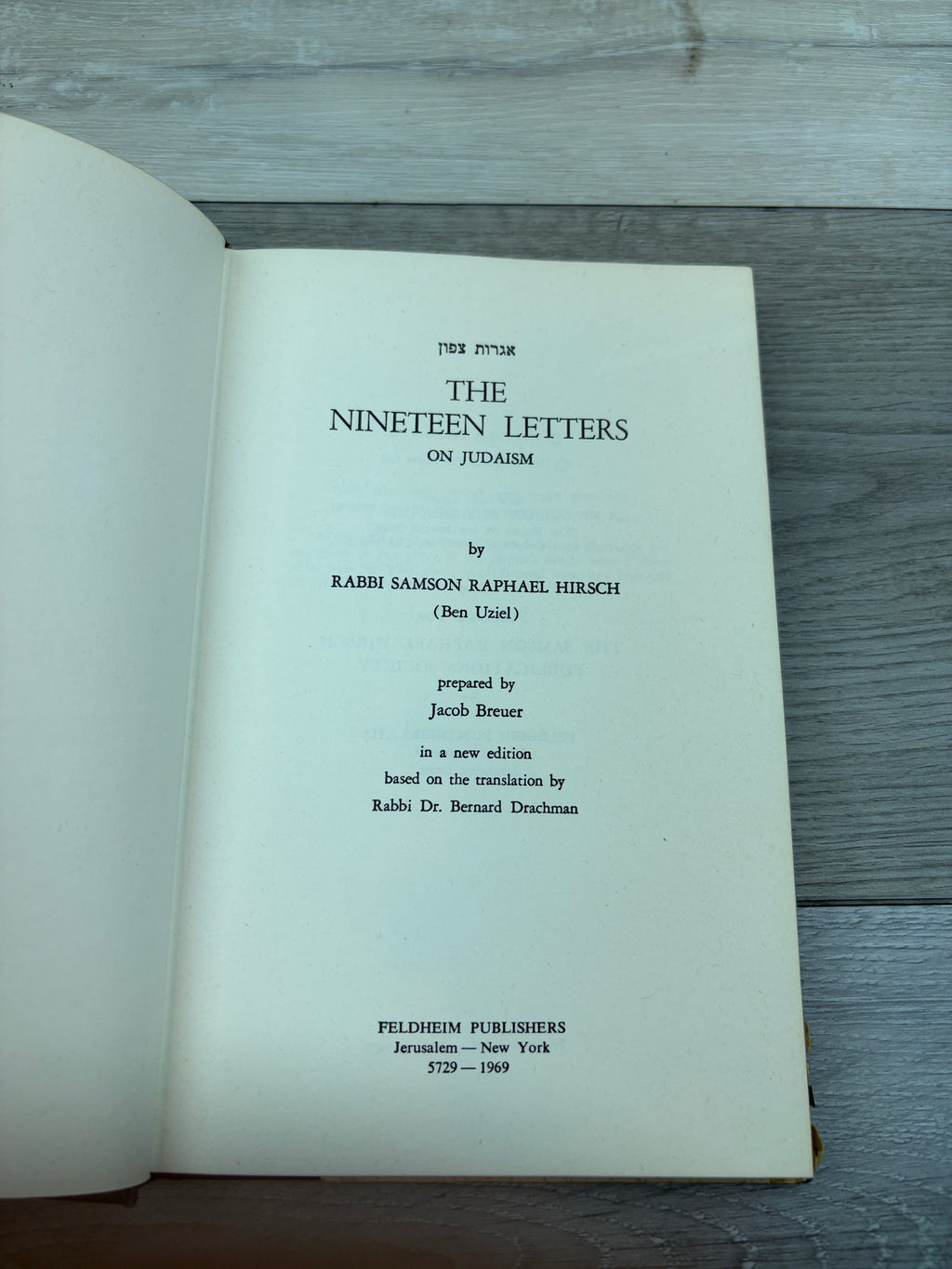 The Nineteen Letters on Judaism
