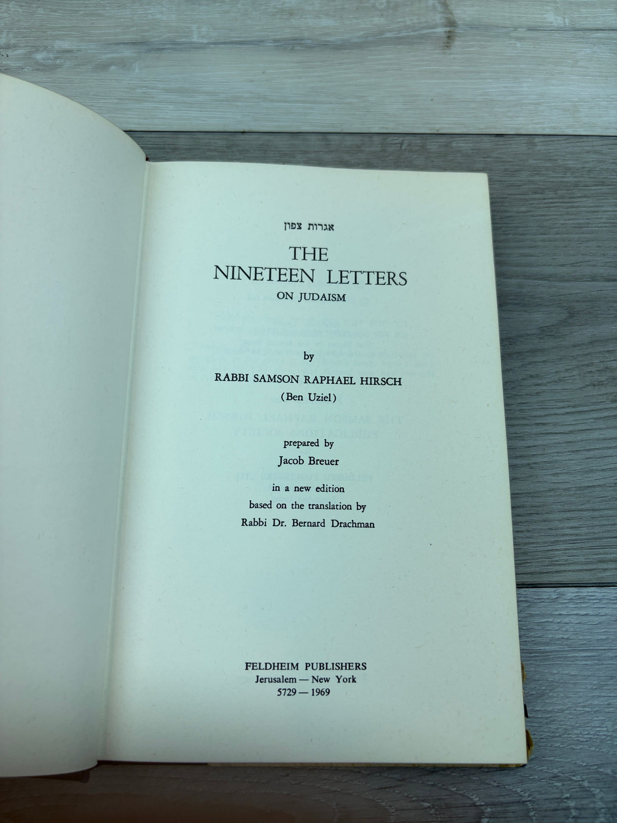 The Nineteen Letters on Judaism