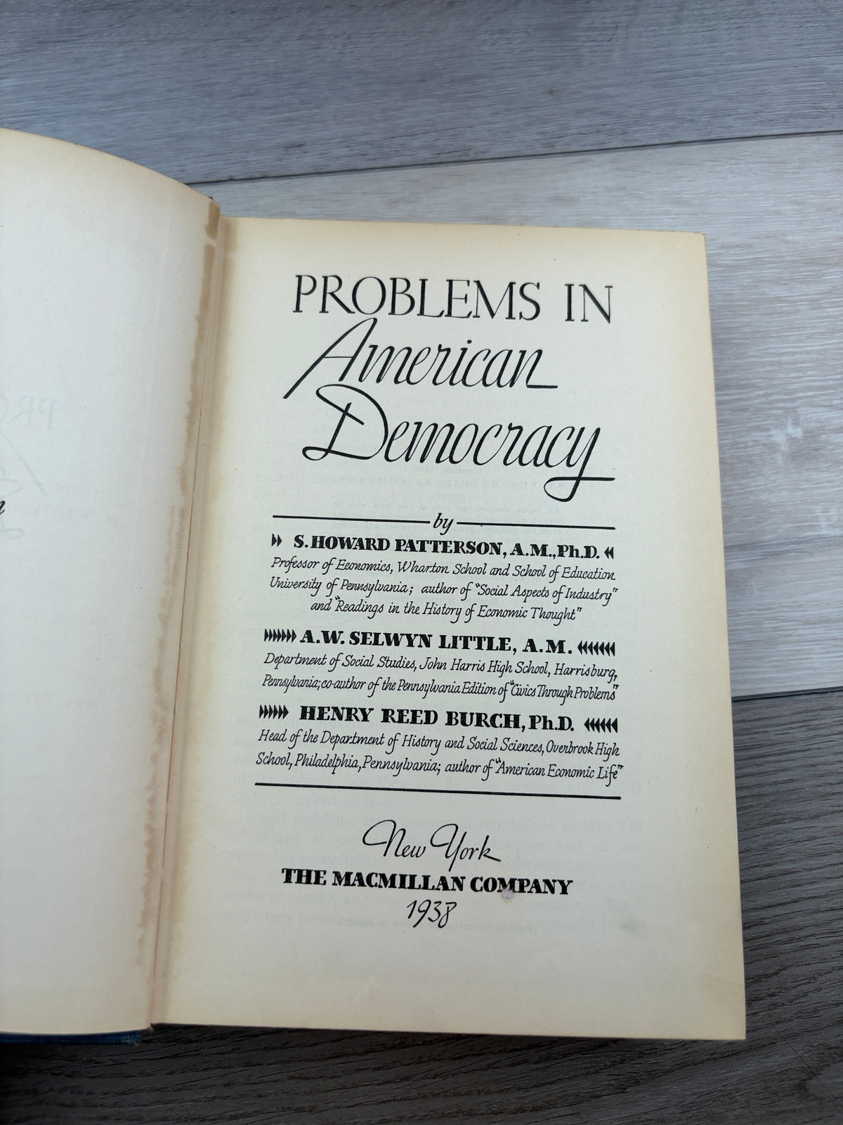 Problems in American Democracy