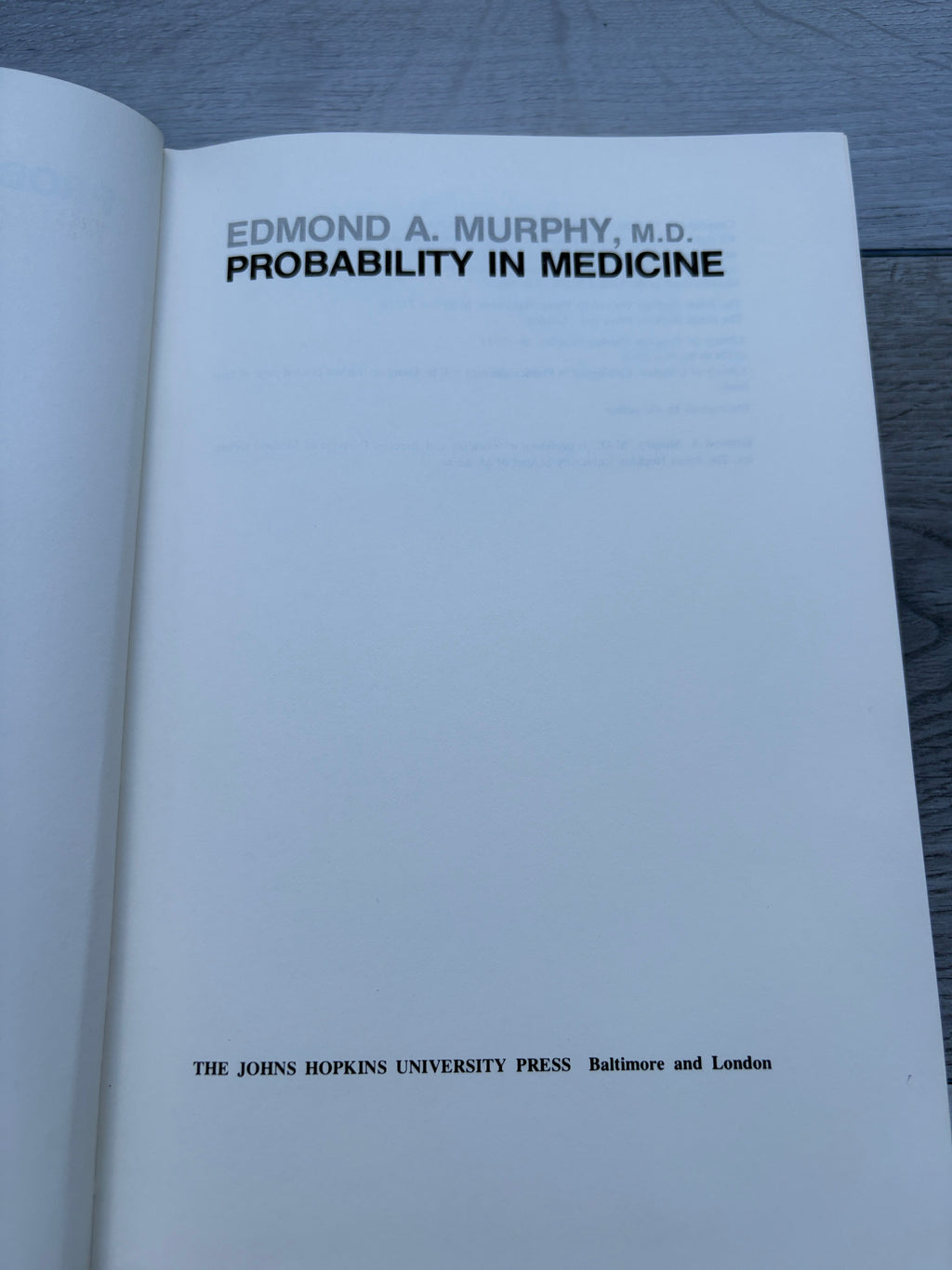 Probability in Medicine