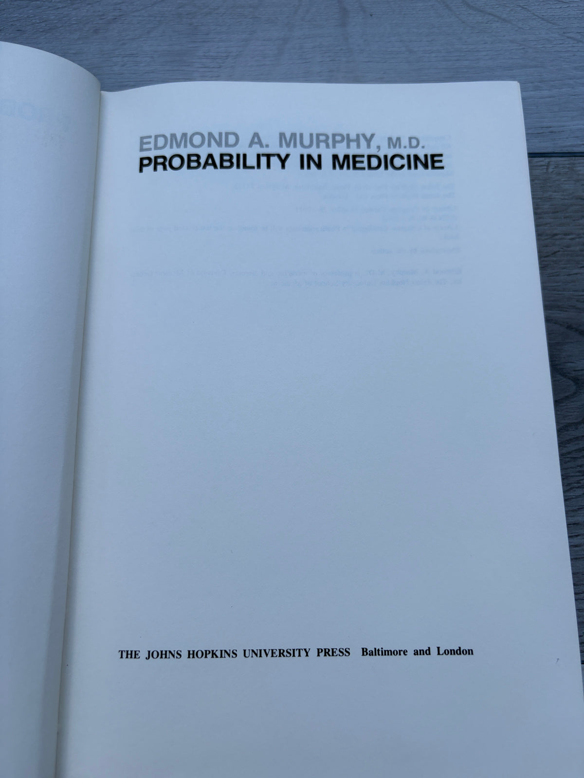 Probability in Medicine