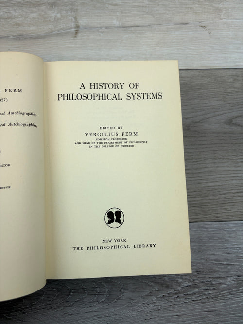 A History of Philosophical Systems