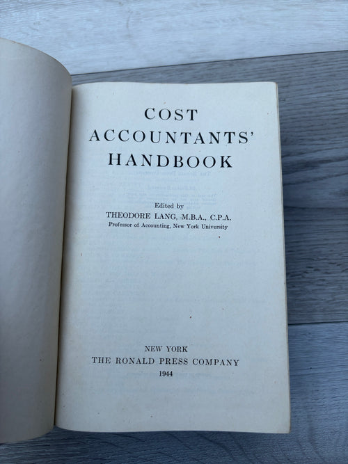 Cost Accountants' Handbook