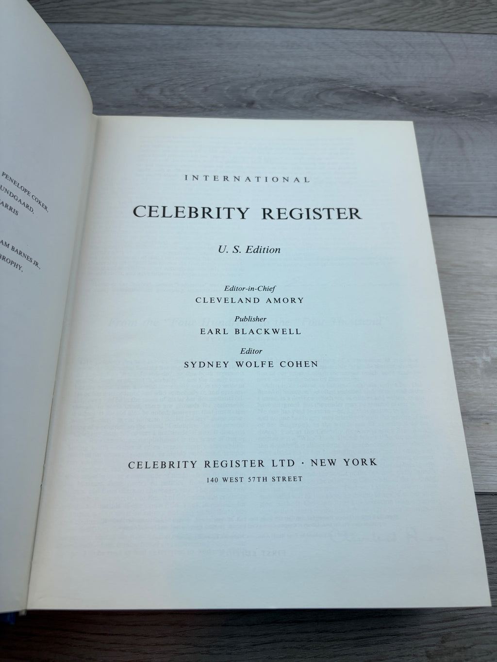 International Celebrity Register: U.S. Edition
