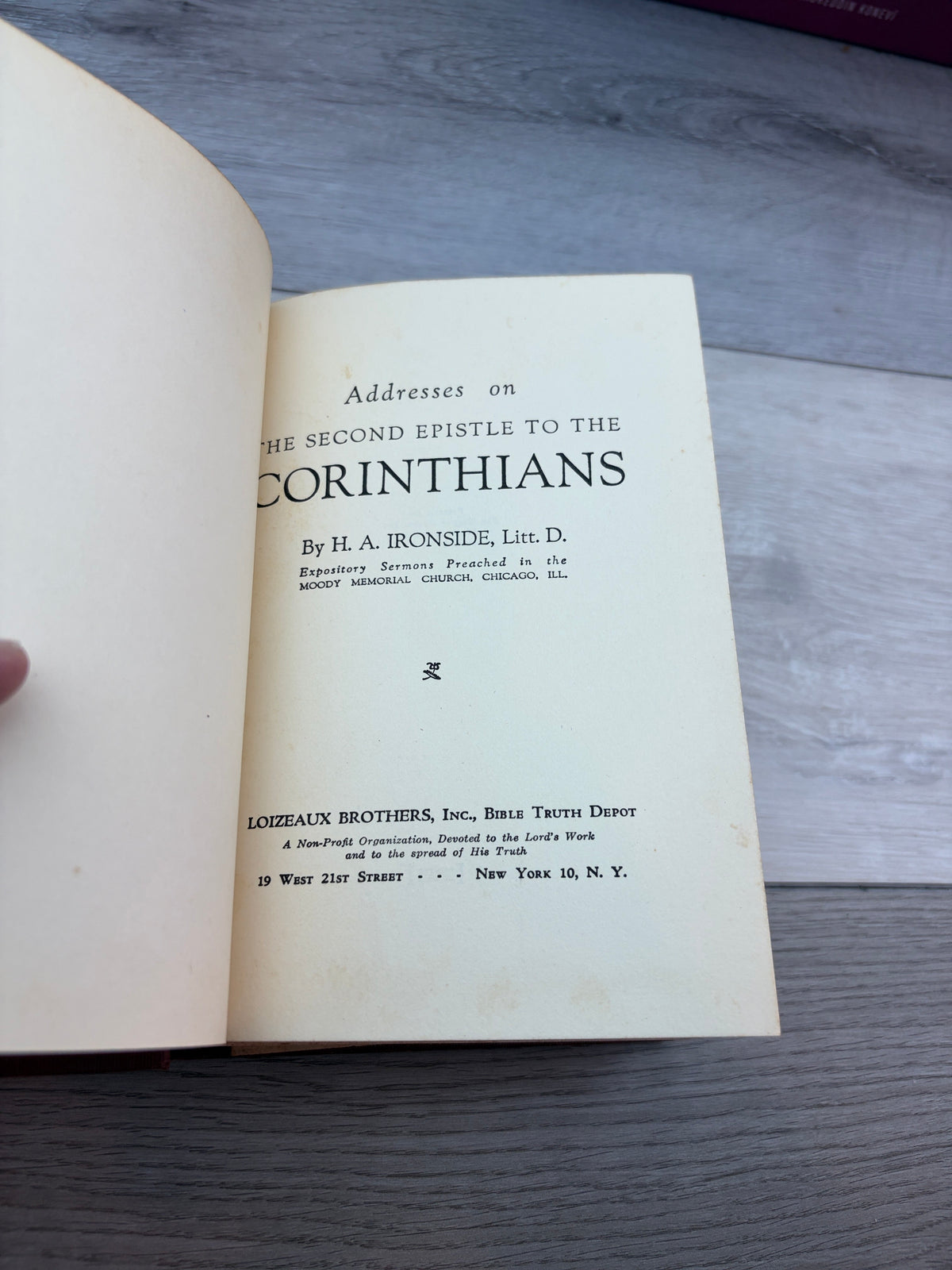 Addresses on the Second Epistle to the Corinthians