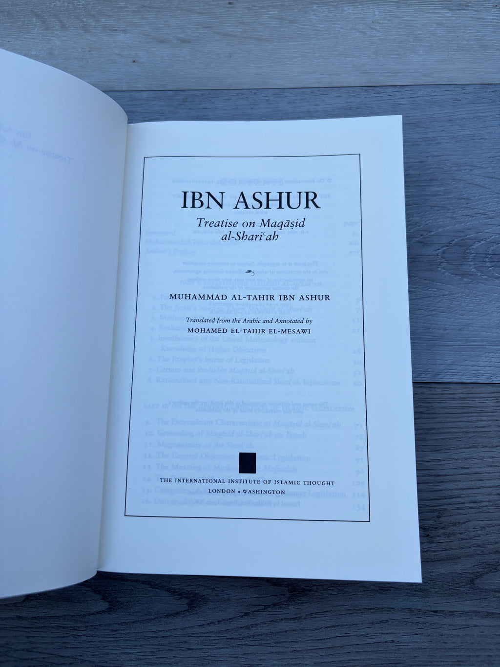 Ibn Ashur: Treatise on Maqasid al-Shariah