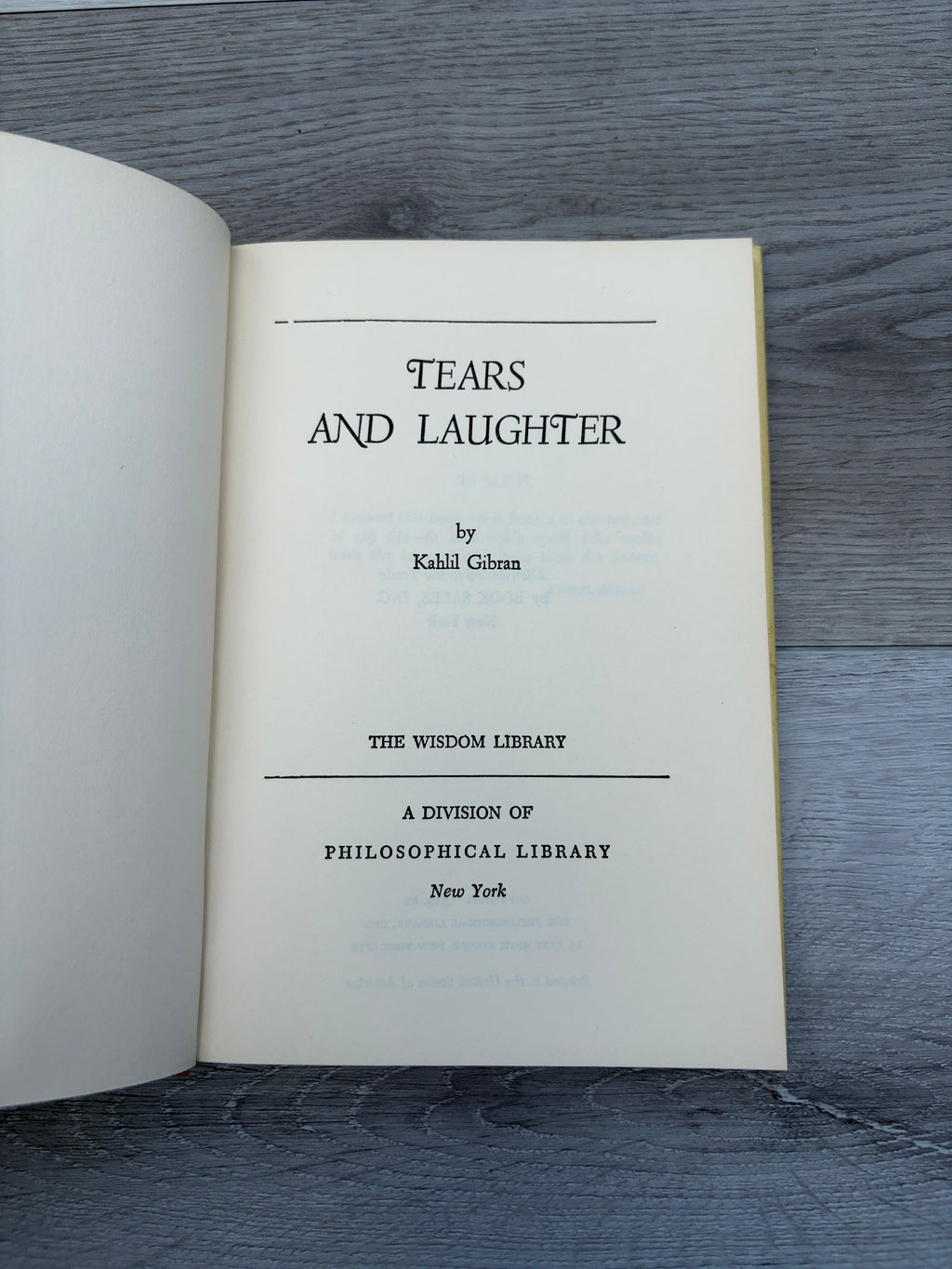 Tears and Laughter