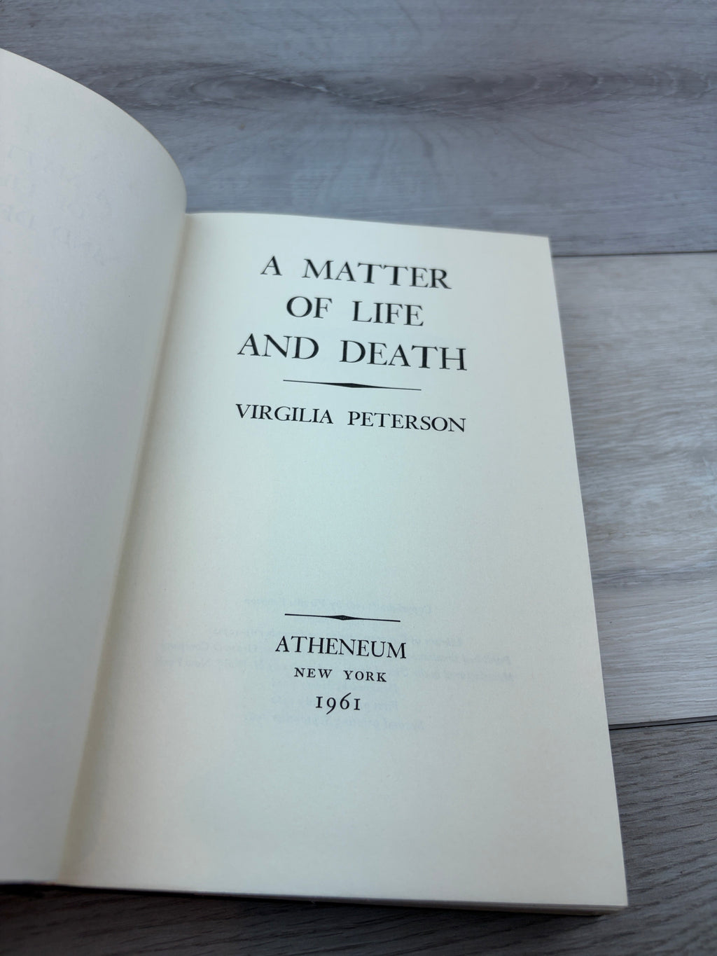 A Matter of Life and Death