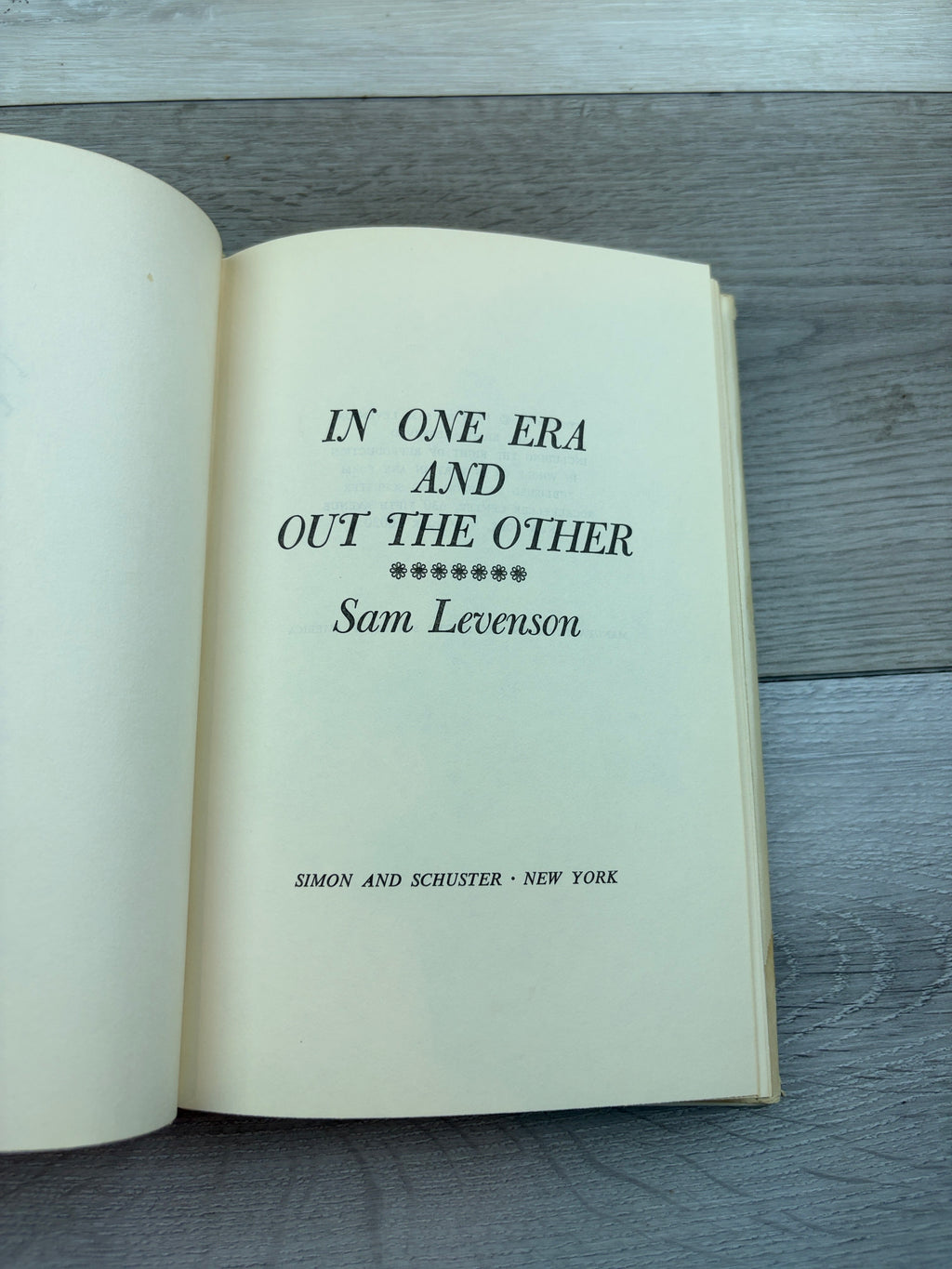 In One Era and Out the Other