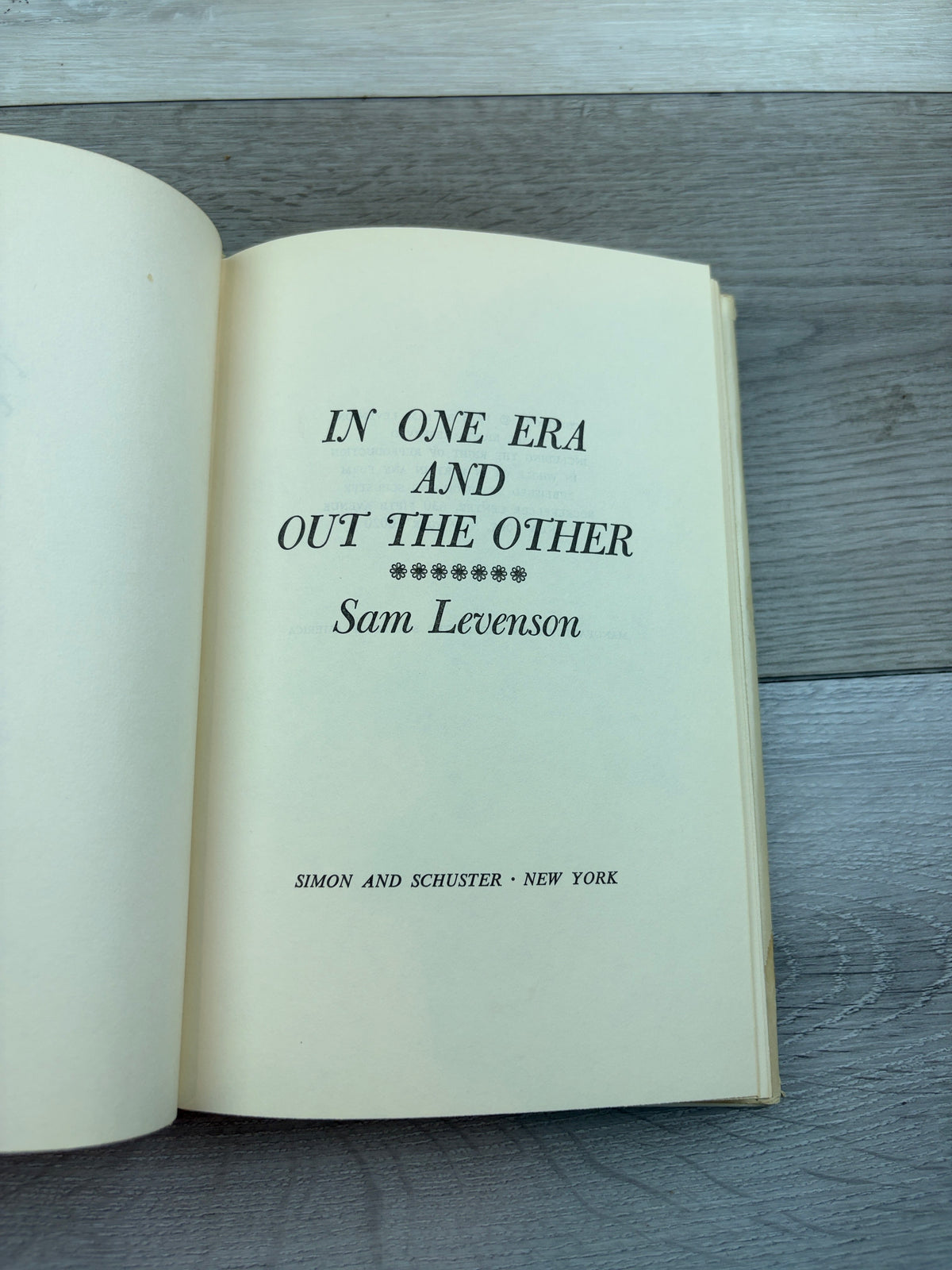 In One Era and Out the Other