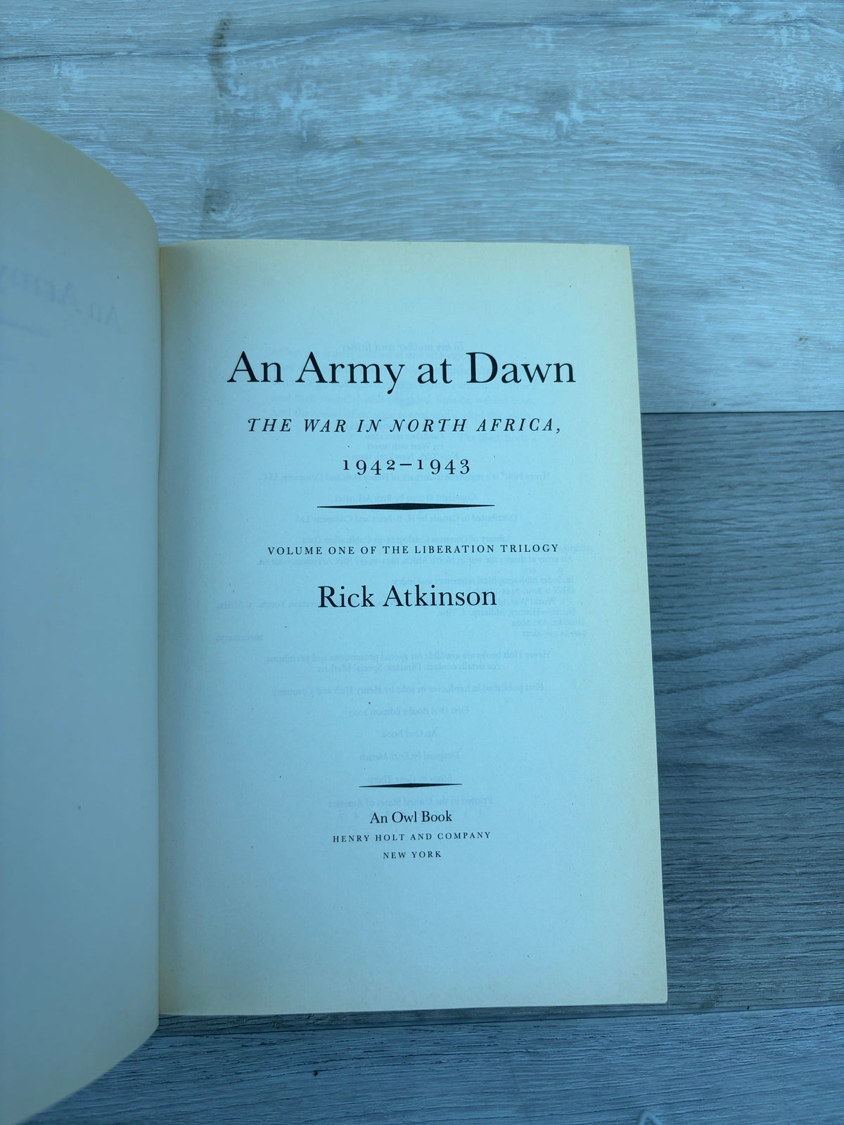 An Army at Dawn: The War in North Africa, 1942-1943