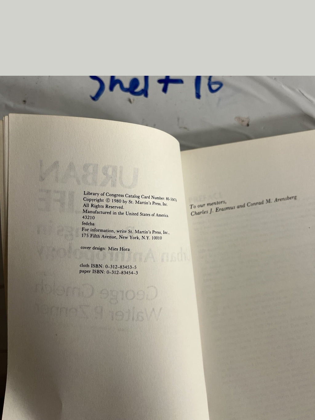 Clean rotated copyright page of Urban Life: Readings in Urban Anthropology