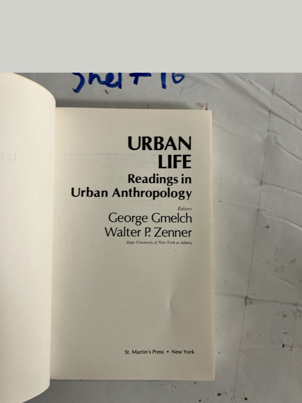 Clean rotated title page of Urban Life: Readings in Urban Anthropology